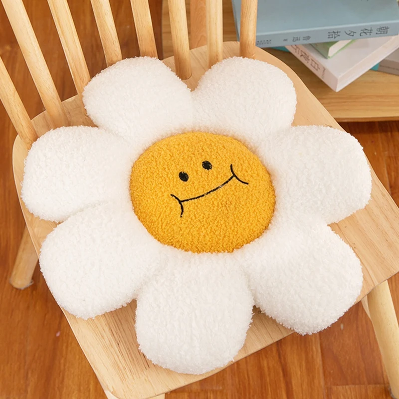 AT43-Sunflower Decorative Cushion For Sofa, Soft Plush Back Cushion, Room Decor Office Pillow,Sunflower Pillow Plush Toy