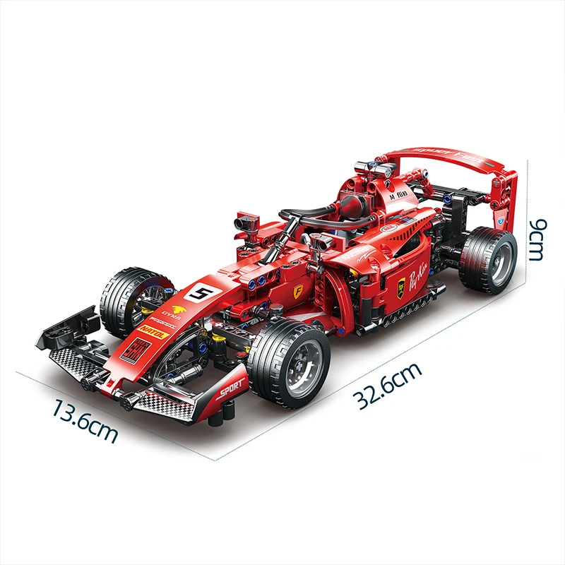 485PCS F1 RC Auto da corsa Building Blocks Set Auto telecomandata Cool Modello da collezione Kit di auto Costruzione di giocattoli Ragazzi San Valentino