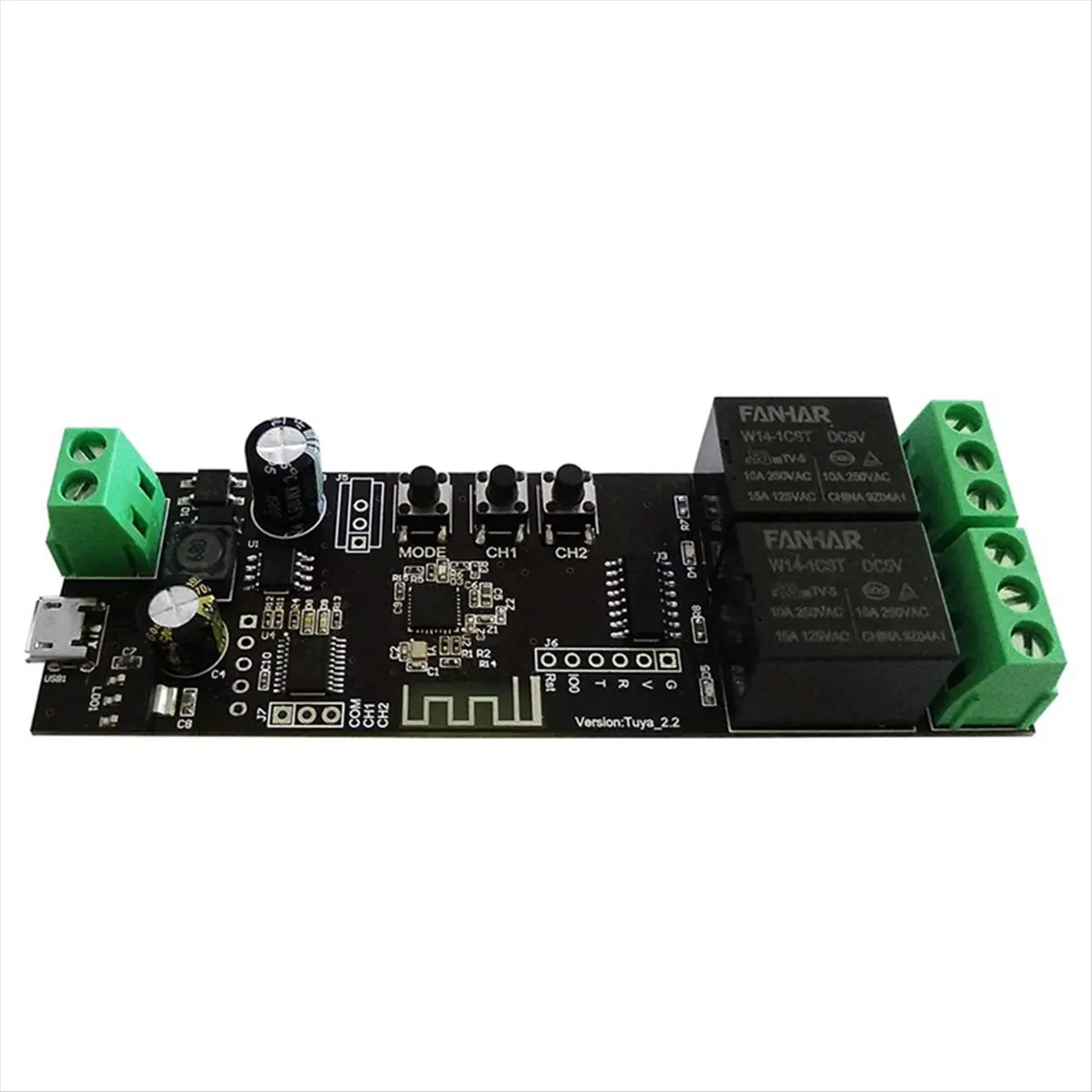 L77A 2 Channel WiFi Momentary Inching Relay Self-Locking Switch Module Smart Life/Tuya APP Control WiFi Relay Module