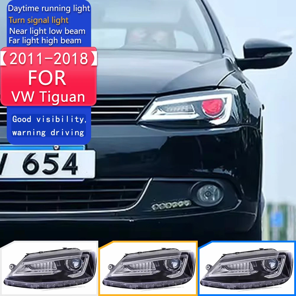 

Car Styling for VW Jetta Headlights 2011-2018 Jetta mk6 mk7 LED Headlight A5 Design Led Drl Hid Bi Xenon Auto Accessories