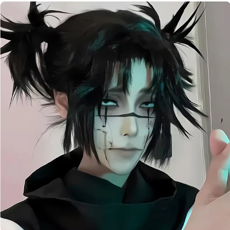 

‌ Парик для косплея Чосо из аниме «Магическая битва» (Jujutsu Kaisen), синтетические волосы, 14 дюймов, двойные высокие косы, для Хэллоуина, ежедневных мероприятий и вечеринок