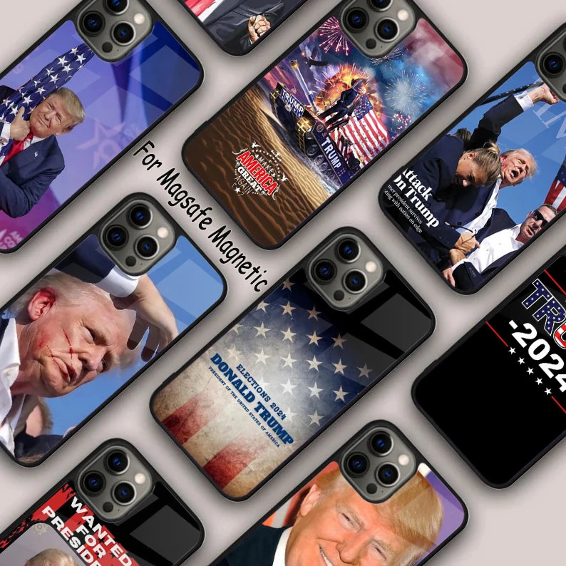 Donald T-Trump 2024 Magnetic Phone Case For APPLE iPhone 16 14 13 12 11 Pro Max 15 Plus Wireless Charge With MagSafe Cover