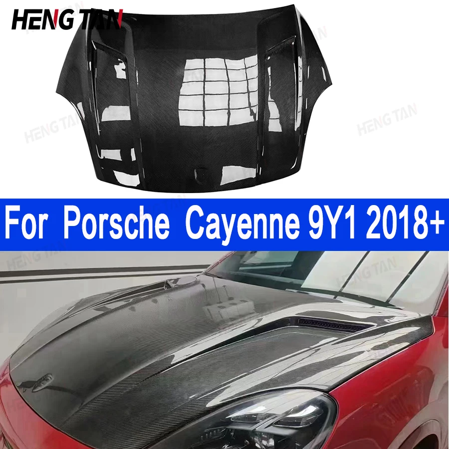 

For Porsche Cayenne 9Y1 2018+ Carbon fiber Hood engine cover carbon fiber cover engine cover Replace the installation Body Kit