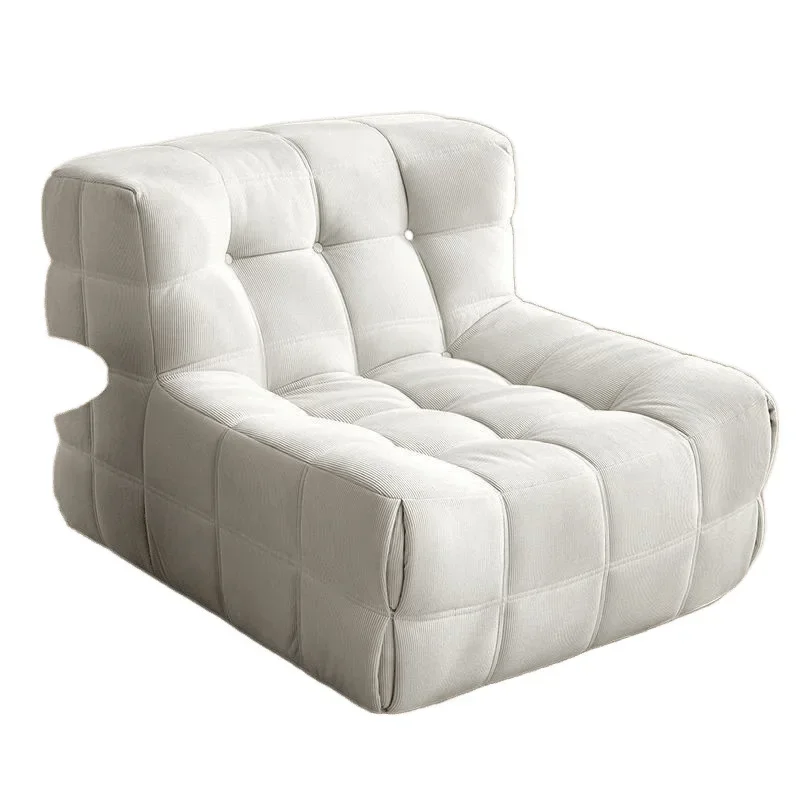 

Lazy compression sofa waffle sofa living room balcony bedroom retro square Japanese single sofa
