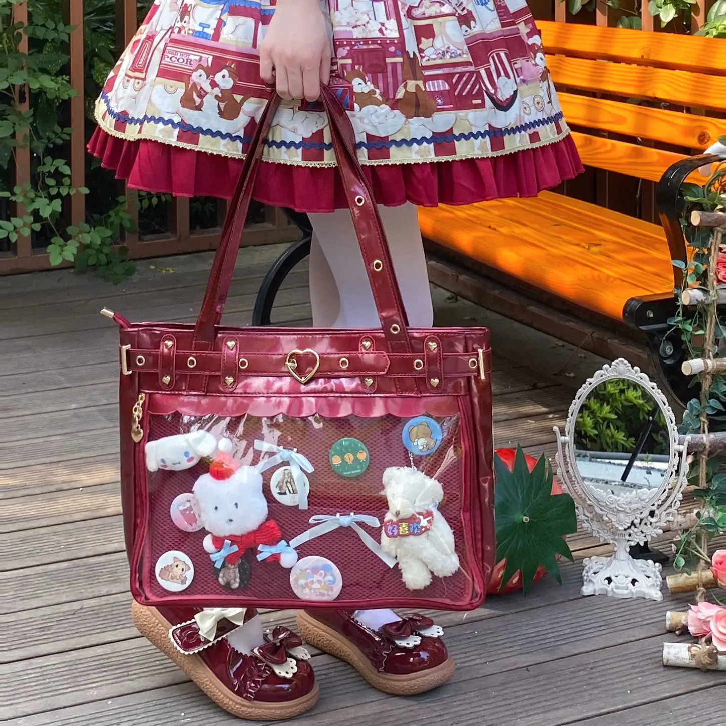 HAEX-Sac Lolita en Cuir Verni pour Femme, Sous-culture, Tendance, DIY, Harajuku, Fourre-Tout Esthétique, 2024