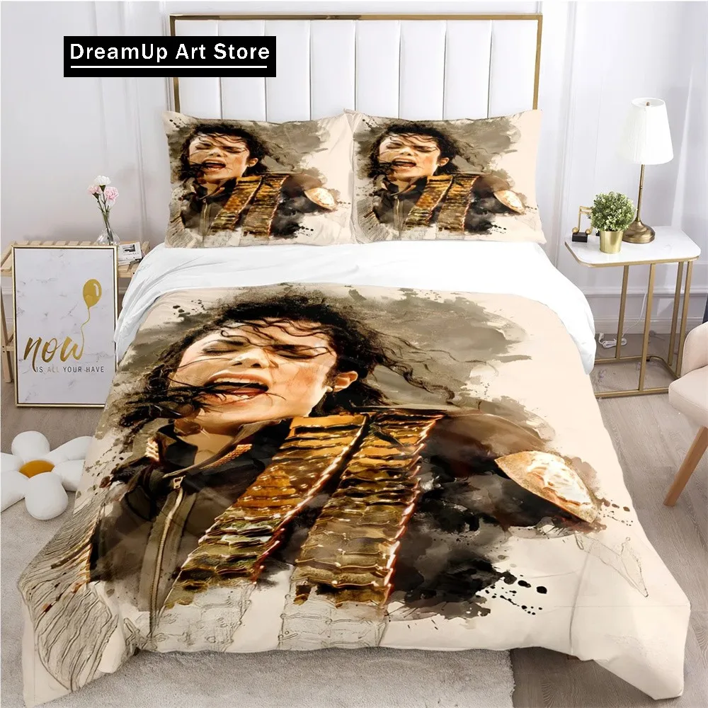 Michael J-Jackson Duvet Cover Comforter Fear Bedding set Soft Quilt Cover and Pillowcases for Teens Kid Single/Double/Queen/King