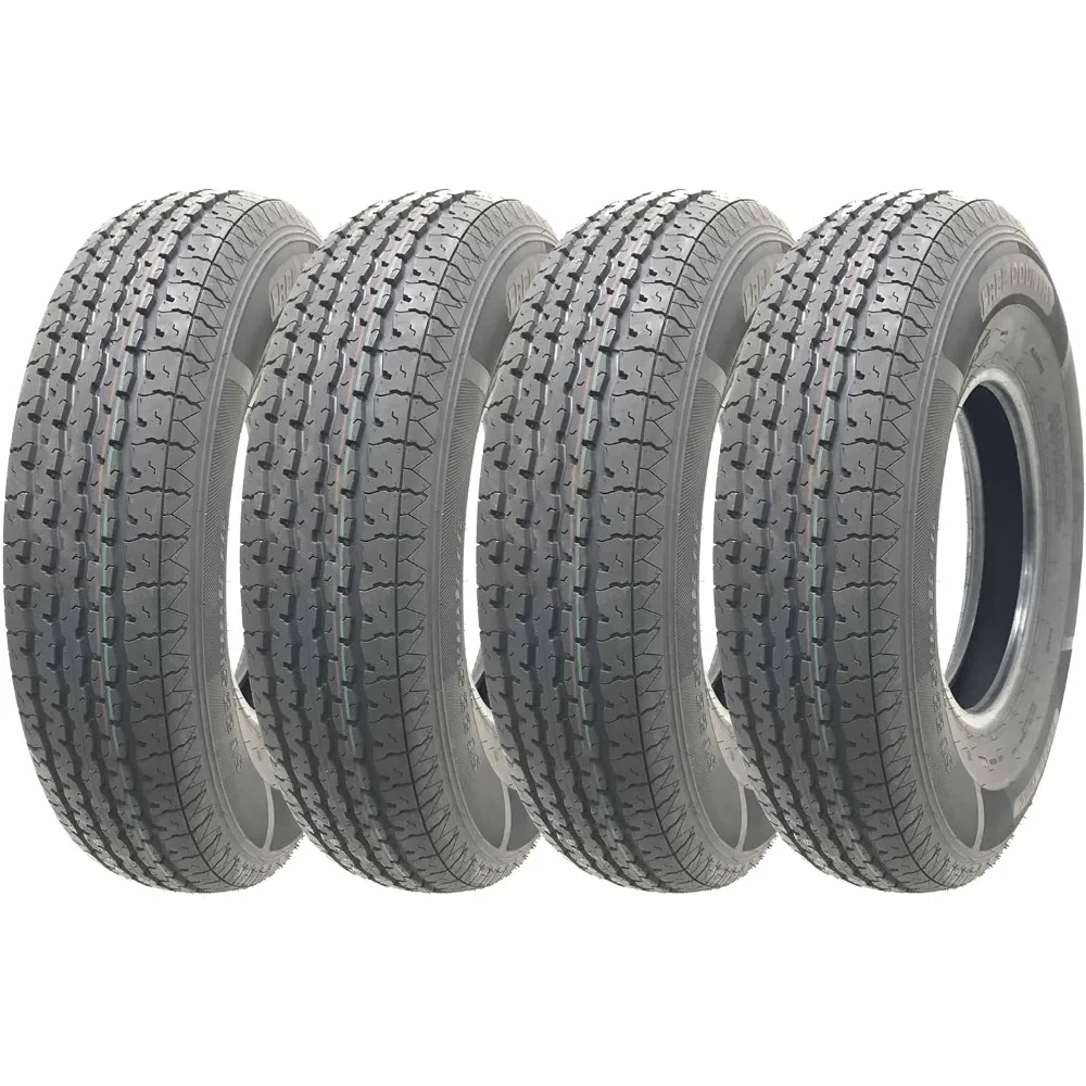 Set of 4 Heavy Duty Trailer Tires ST205/90R15 (7.00R15)10 PR Load Range E