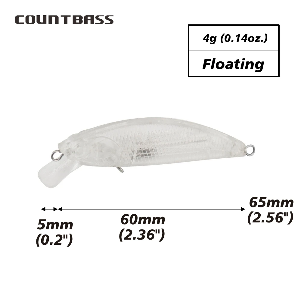 Countbass 10Pcs Blank Hard Lures 2.36\