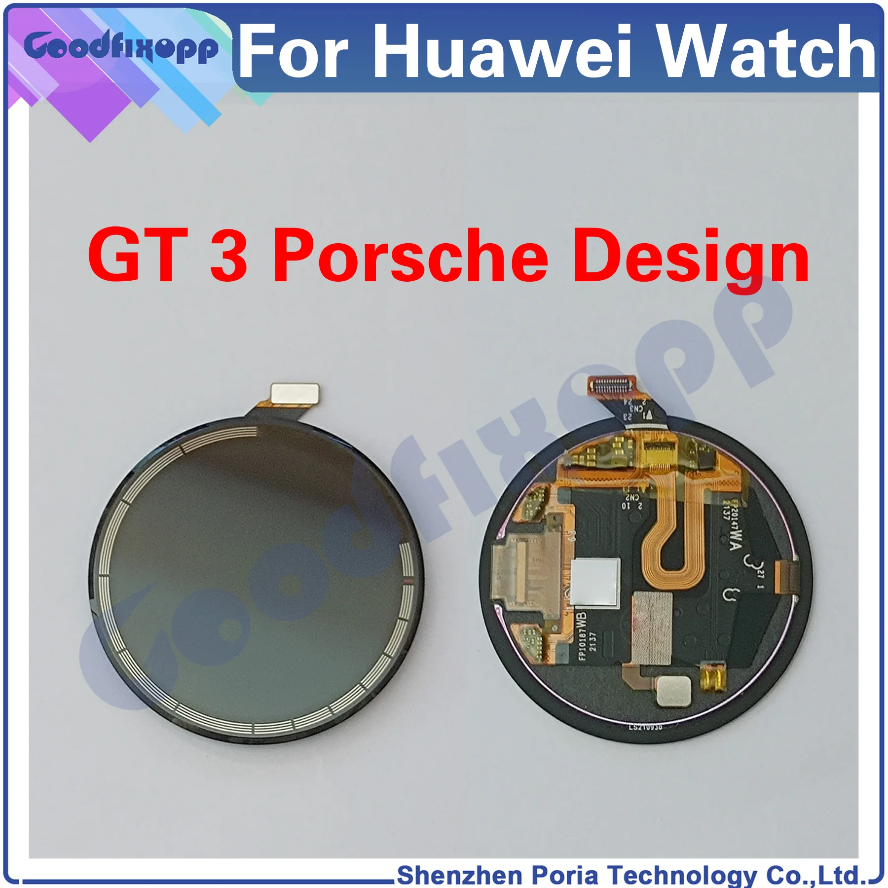 For Huawei Watch GT 3 Porsche 46MM ODN-B19 Design LCD DIsplay Touch Screen Digitizer Assembly Replacement