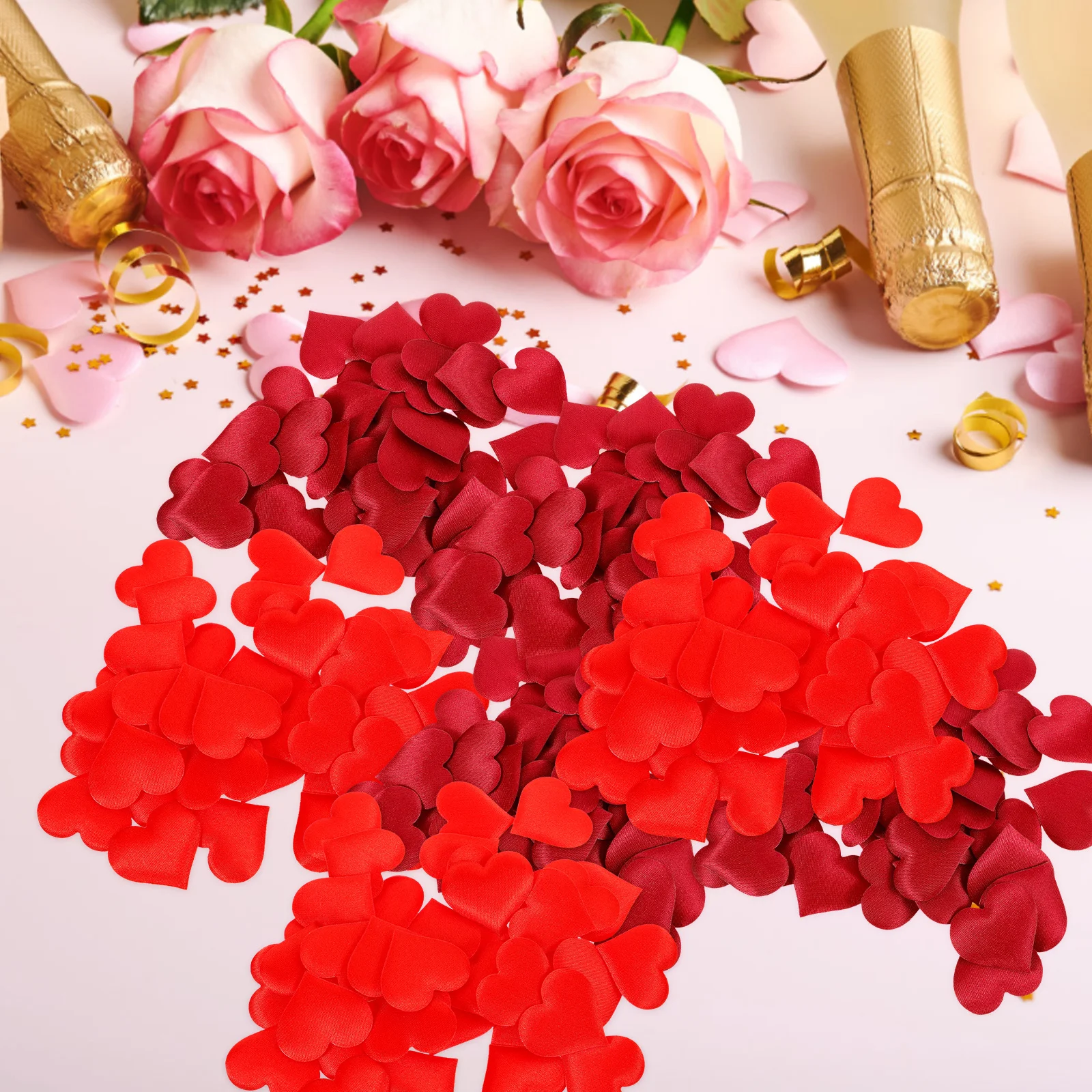 

600Pcs Heart Shaped Sponge Petals Decorative Confetti for Wedding Party Table Scatter Valentine's Day Engagement Home Decor