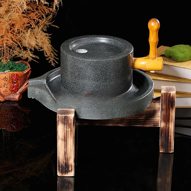 الجرانيت دليل طحن الحجر مطحنة طاحونة مطحنة دقيق الإطار المنزل مطحنة فول الصويا مقهى طاحونة آلة مطحنة Comfee حجر الرحى #4