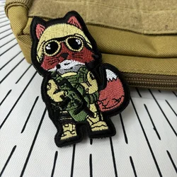 FOX SNIPER Morale Tactical Patches Embroidery Hook&Loop Patch Military UKRAINE WAR Badge Armband Backpack Stickers