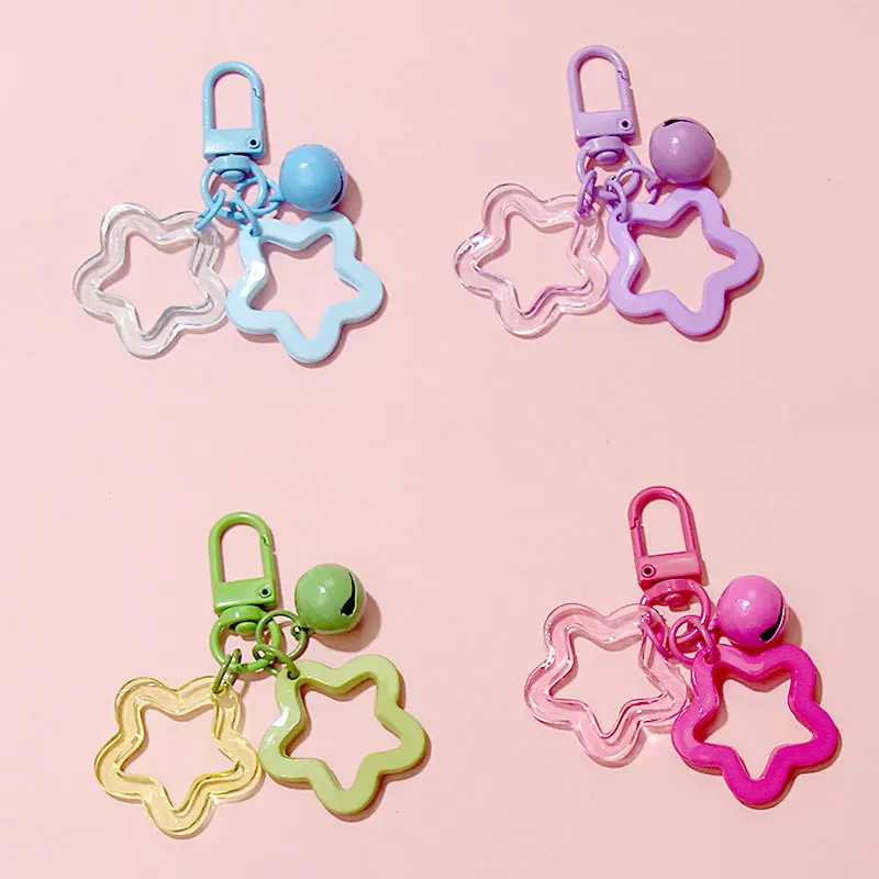 1Pc Flower Pendant Keychains for Women Bag Charm Key Chain Car Key Ring Pendant for Purse Handbag Bag Keychain