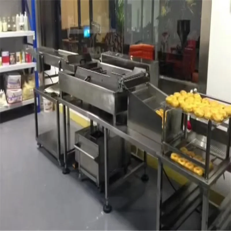 High Quality Commercial Donut Fryer Yeast Donut Maker Automatic Set for Sale Via Professional Food Machinery