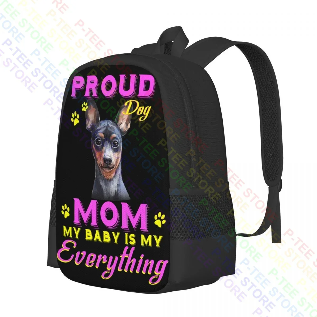 Dog Mom Dad Prague Ratter Gift For Dog LoverBackpack Large Capacity Creative Storage Bag