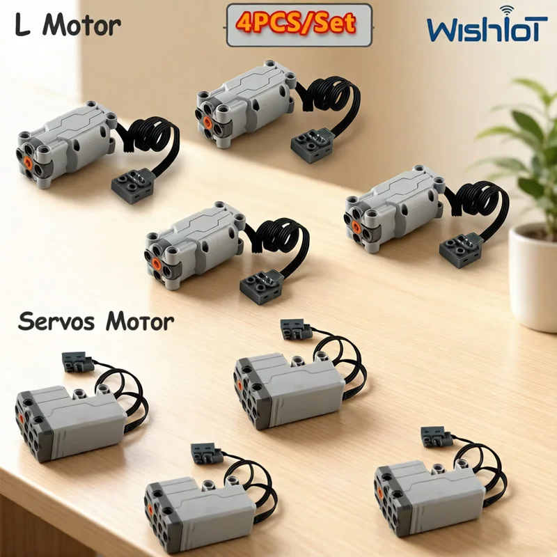 

4PCS/Set Generation 2 L/Servo Motor Technology Building Blocks Parts Power Functions Assembly MOC Small Bricks Toys Accessories