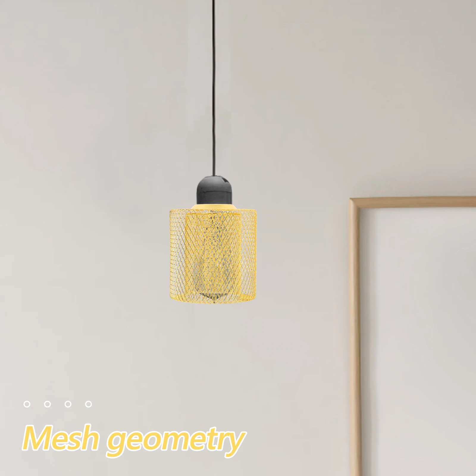 

Iron Wire Lampshade Double Layer Retro Pendant Lamp Shade Frame Metal Lamp Cover Hollow Out Light Bulb Cage for Home Decor