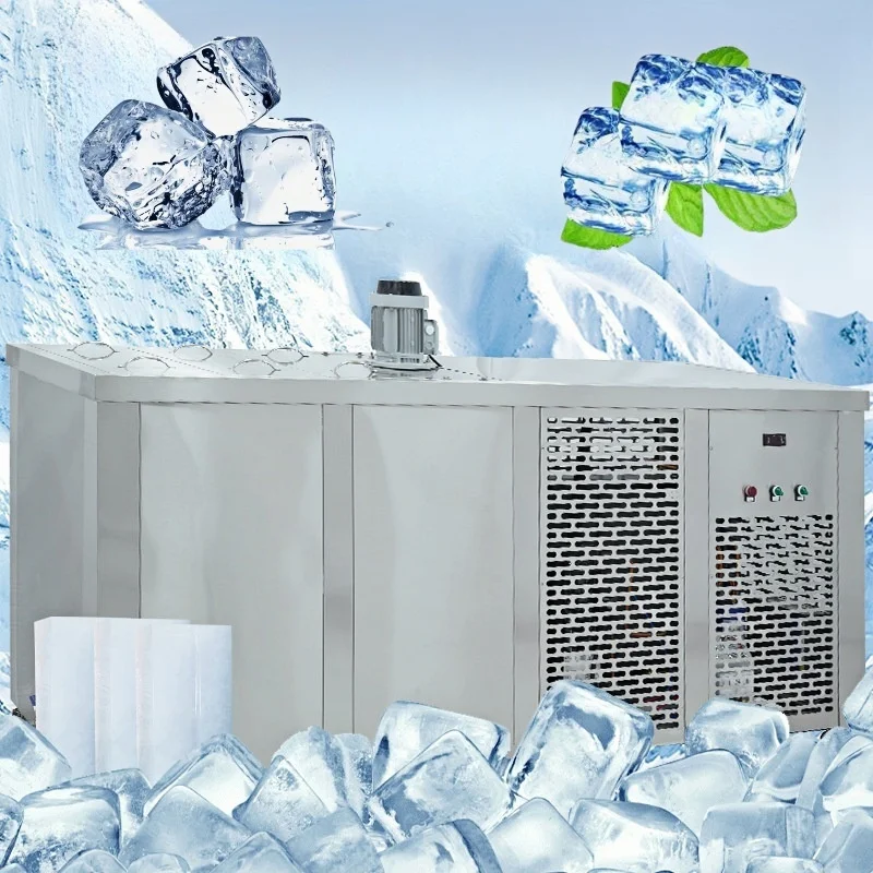 Custom 3 Tons Industrial Transparent Ice Brick Making Machine Commercial Block Ice Maker for Seafood Cooling Industry