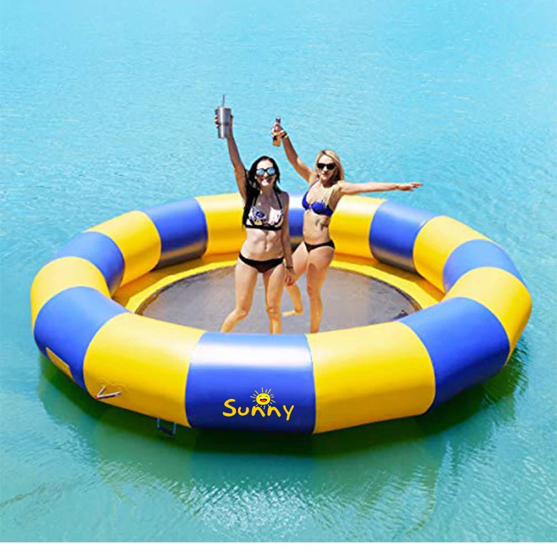 Outdoor Inflatable Exciting Floating Water Trampoline air bouncer inflatable trampoline