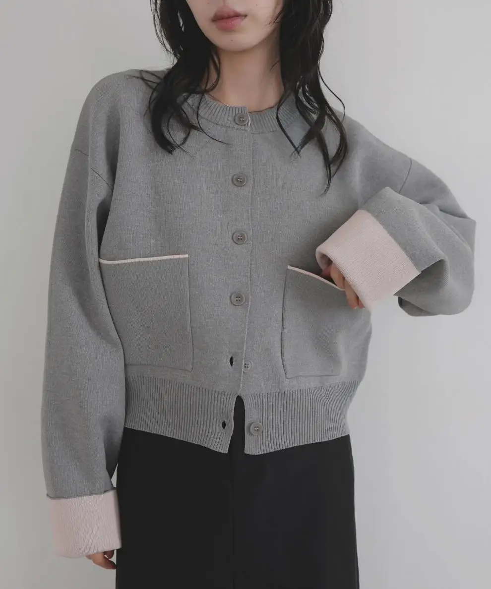 

Color Blocked Women's Knitted Sweater Jacket Fashionable Causal Women's Sweater Coat Top