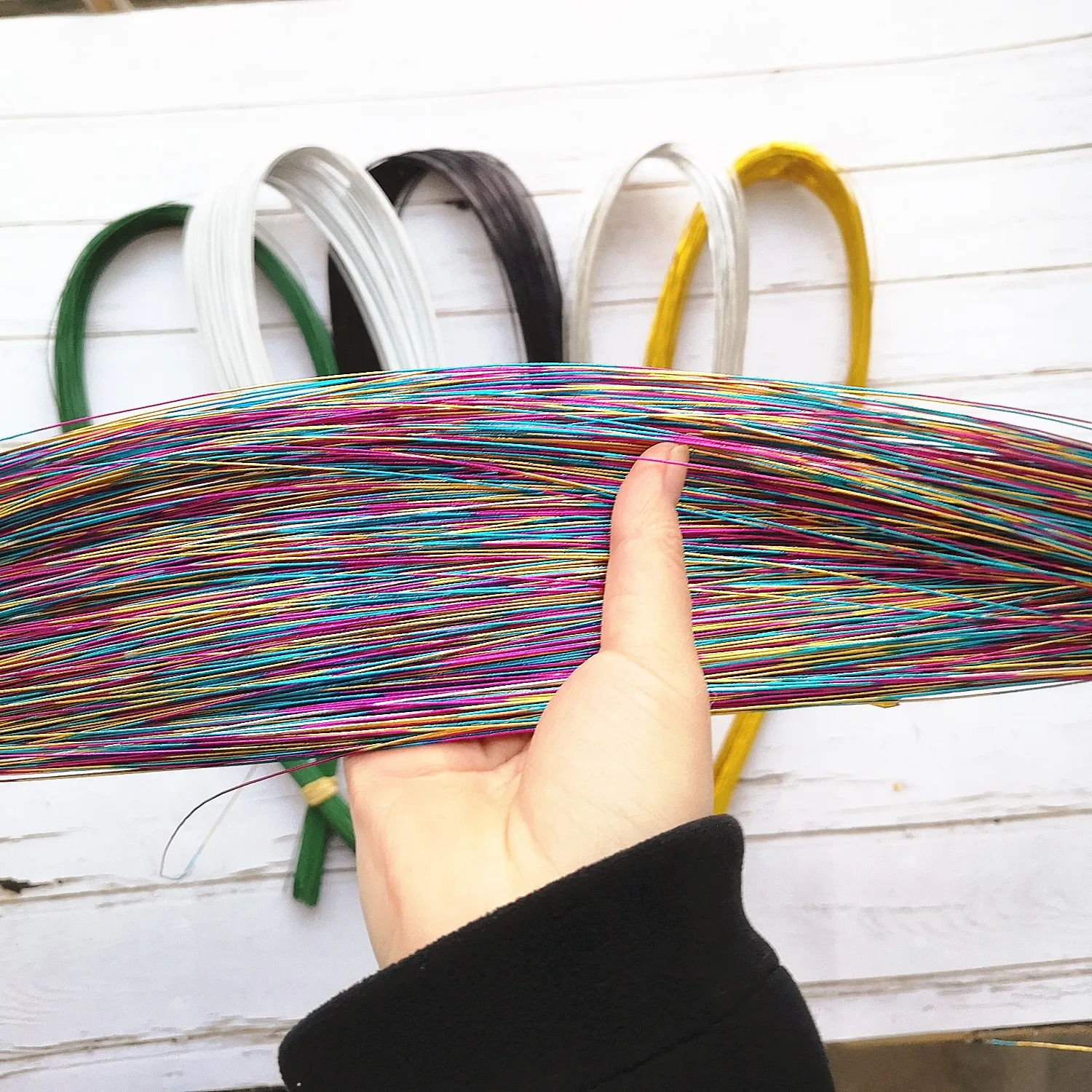 100PCS 80cm Length 22# 0.8mm/0.031Inch Iron Wire For Nylon Stocking Flower DIY Handmade Artificial Flowers Making Materials