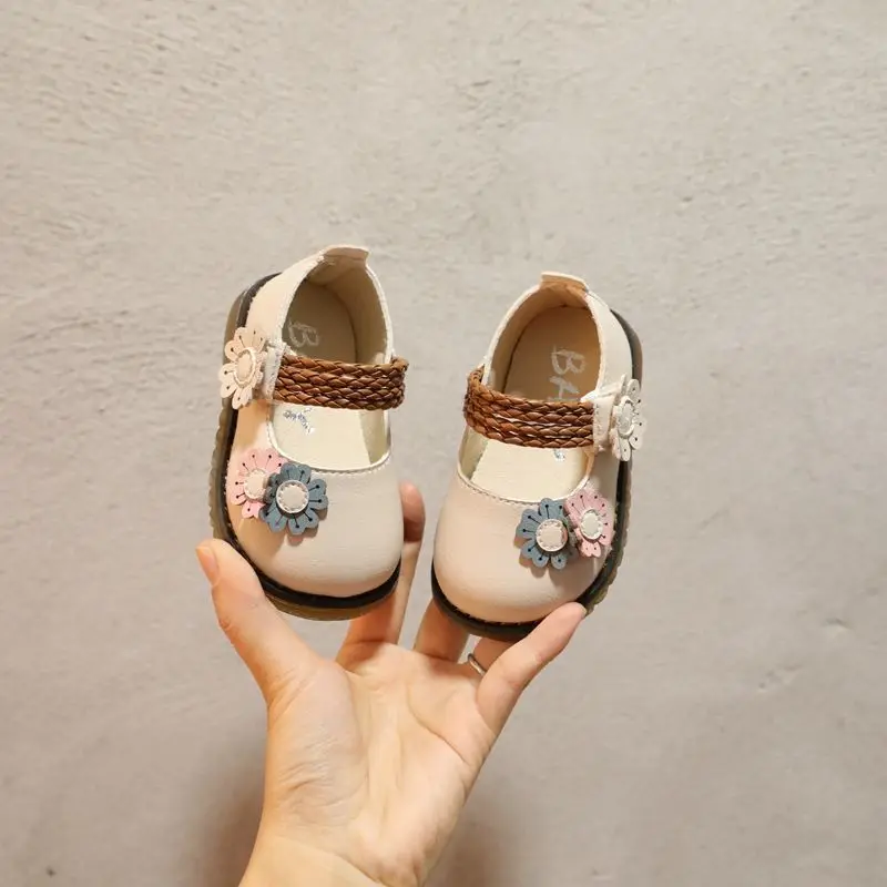 Little Princess Vintage Floral Baby First Walking Shoes for Girls 1-3 Years Spring/Autumn PU Leather Comfortable Toddler Shoes​