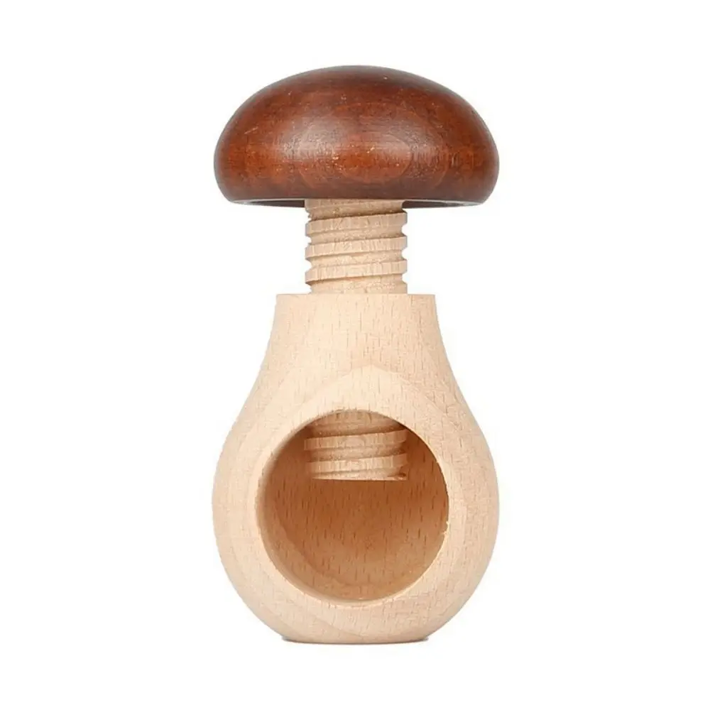 Portable Wooden Nutcracker Easy Cracking Mushroom Shaped Walnut Plier Multifunctional Walnut Opener