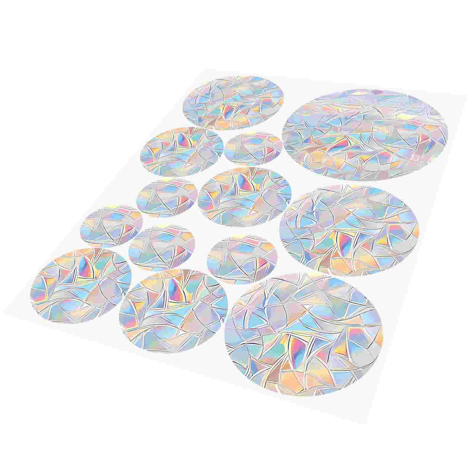 3 Sets Non Stick Window Sticker Circle Stickers Decoration Pvc Ornament Glass Clings