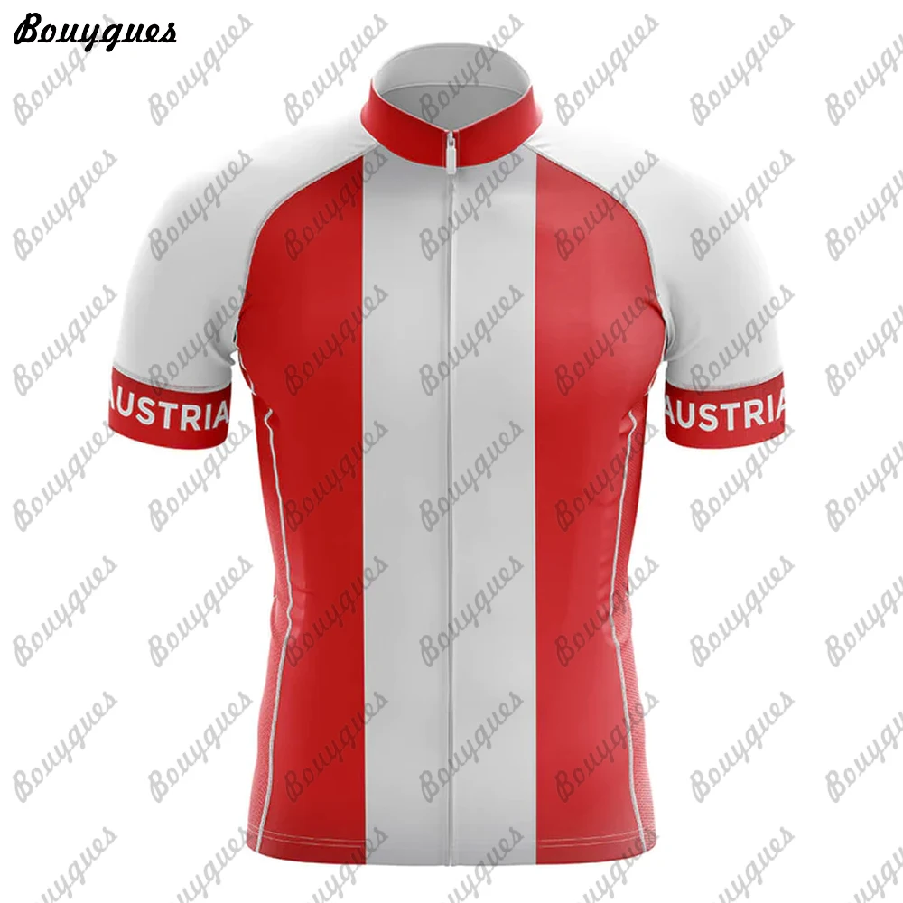 New AUSTRIA Team Men Cycling Jersey MTB Maillot Bike Shirt Downhill Jersey High Quality Team Mountain Bicycle Clothing