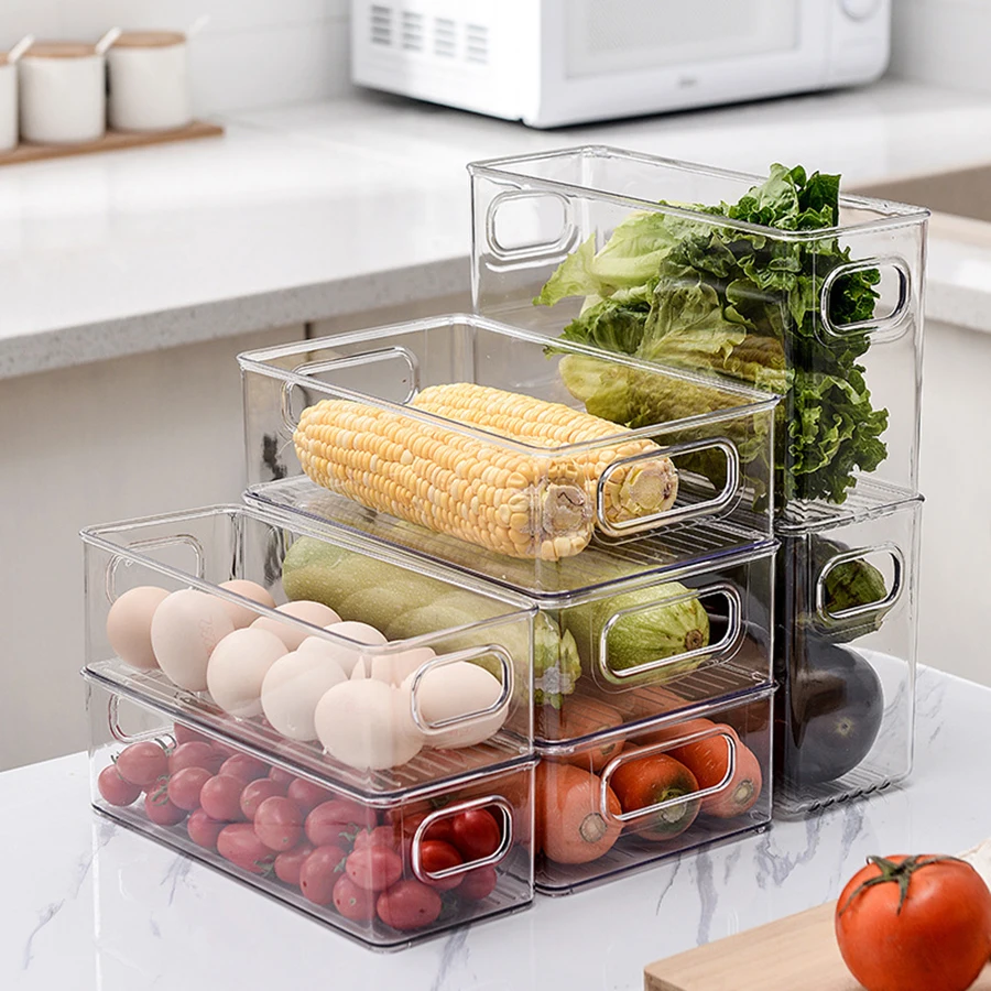 1/2PCS Desktop Storage Box Cosmetic Household Transparent Acrylic Mask Organizer Snacks Storage Basket Clutter Shelf