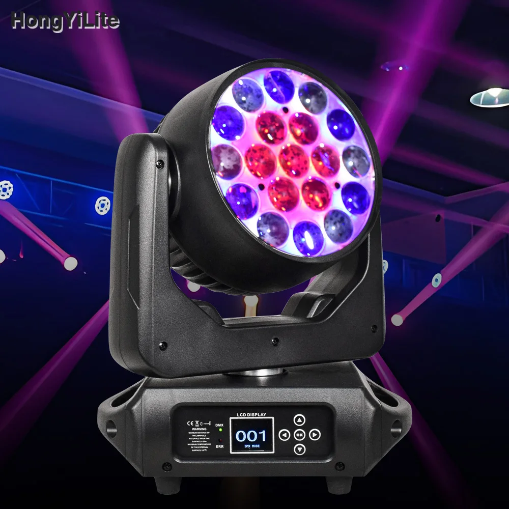 Dj Lampjes Lyre Beam Zoom Wash 19X15W Rgbw Led Moving Head Verlichting Voor Disco Ktv Party Dj Podiumverlichting Goede Prijs