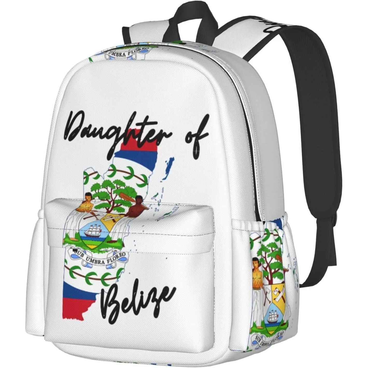 

Daughter of Belize Map Flag Laptop Backpacks Double Shoulder Laptop Pack Bag Casual Back Pack Lightweight Daypack Bags