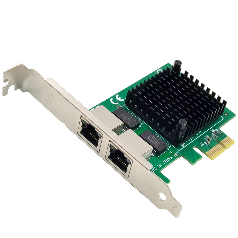 듀얼 포트 2.5G PCI-E 이더넷 네트워크 카드 100/1000/2500Mbps I225V 칩, 데스크탑 PC/서버/ESXi/라우터, RJ45 LAN 어댑터용