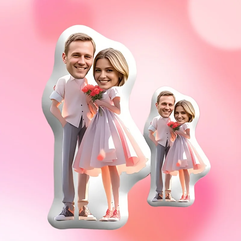 Wedding-Themed Pillow Customization, Personalized Design, Face And Body Combination, Home Decor, Suitable for Couples, Wedding A