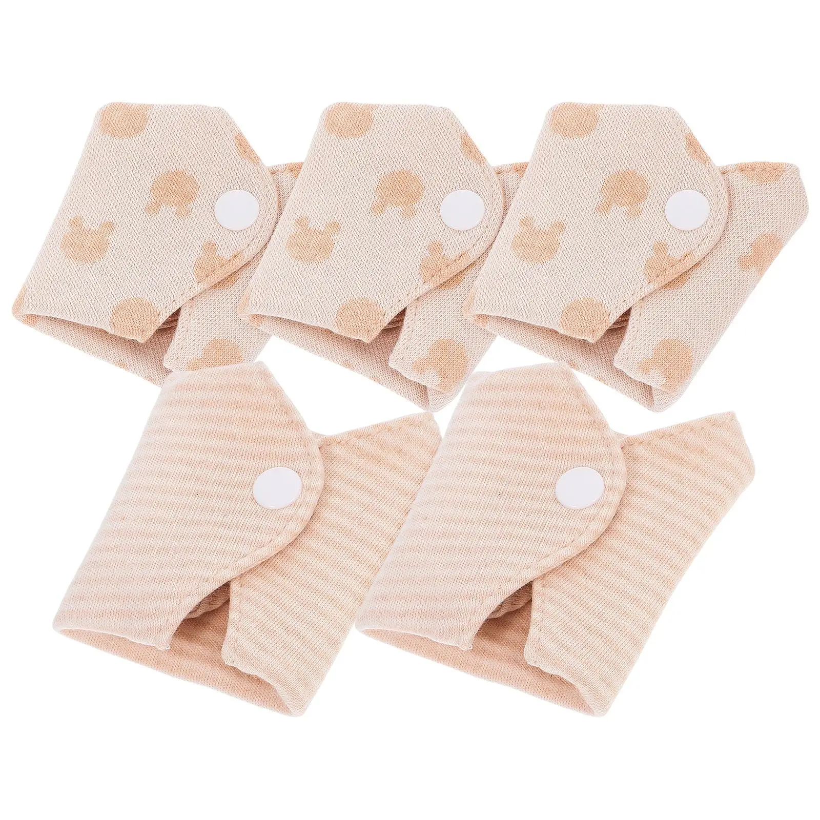 

5 Pcs Organic Cotton Sanitary Napkins Washable Reusable Menstrual Pads Absorbent Panty Liners for Women Travel Health Care