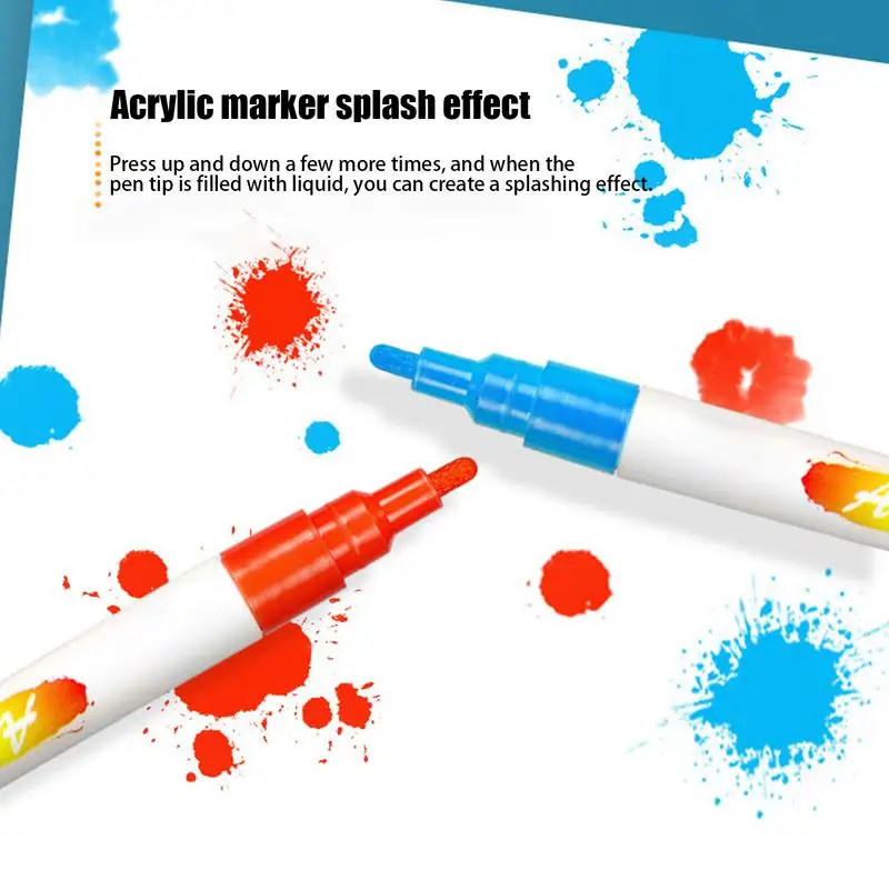 Fine Tip Acrylic Paint Pens Non-sticky Fine Tip Paint Markers Fine Point Markers Long-Lasting Paint Pens Acrylic Markers Acrylic