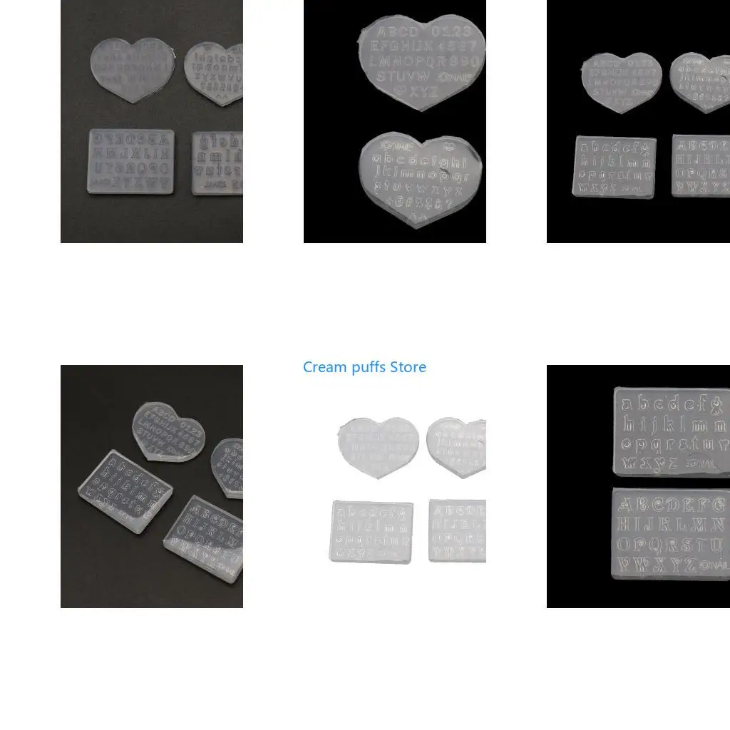50LE 2Pcs Small Size Letters and Numbers Pendant Epoxy Resin Mold Jewelry Making Tool