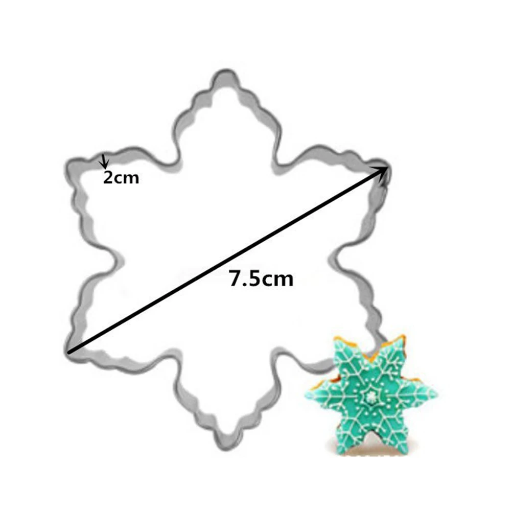 

7 Pcs Christmas Cookie Cutters Snowman Molds Tree DIY Chocolate Biscuit Stencils