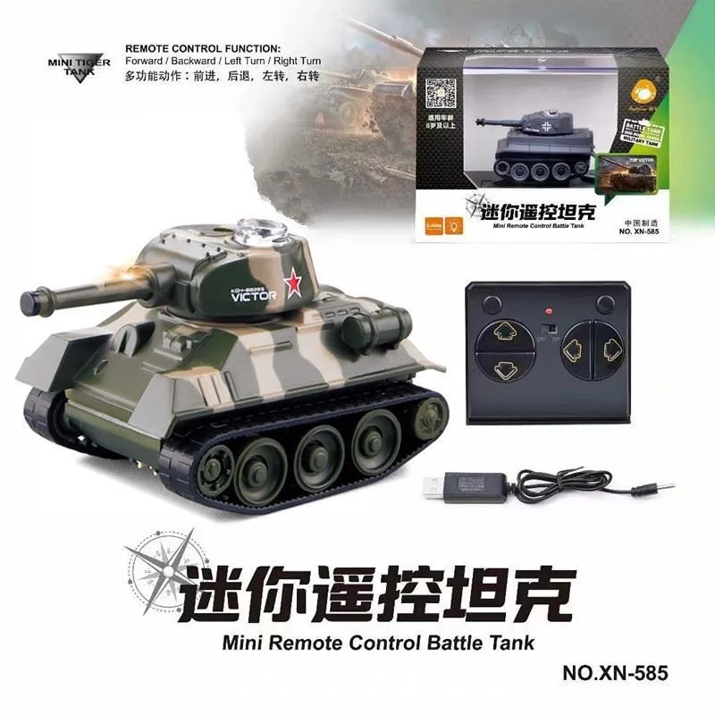 

NEW RC Mini Tank Remote Control Track Model Car RTR Tiger Tank Model Simulation Toy Model Birthday Gift for Boys and Girls