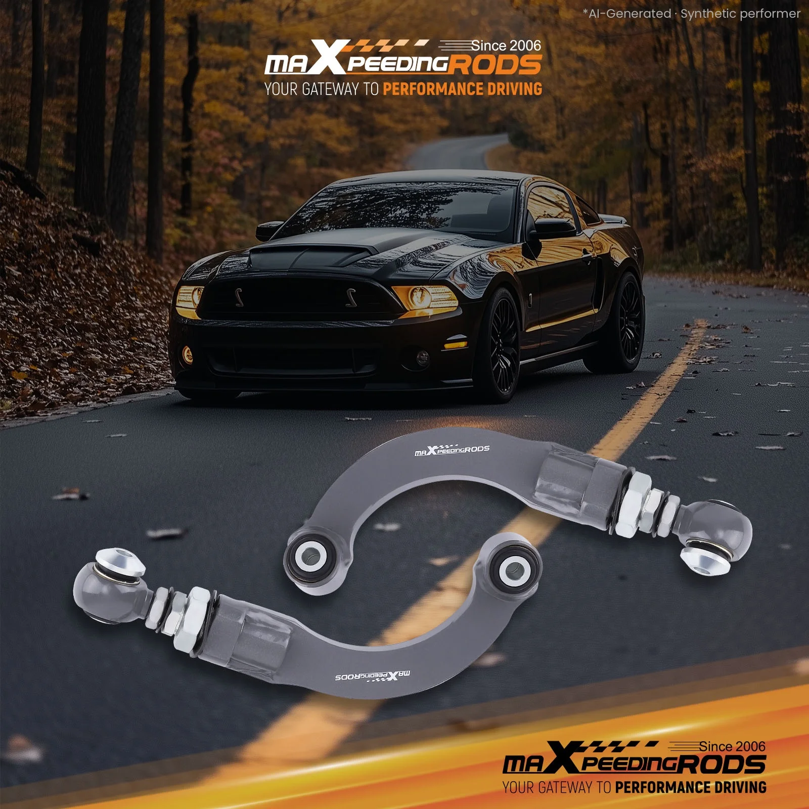 Pair of Adjustable Rear Camber Arms For Ford Mustang Edge Lincoln MKX Nautilus