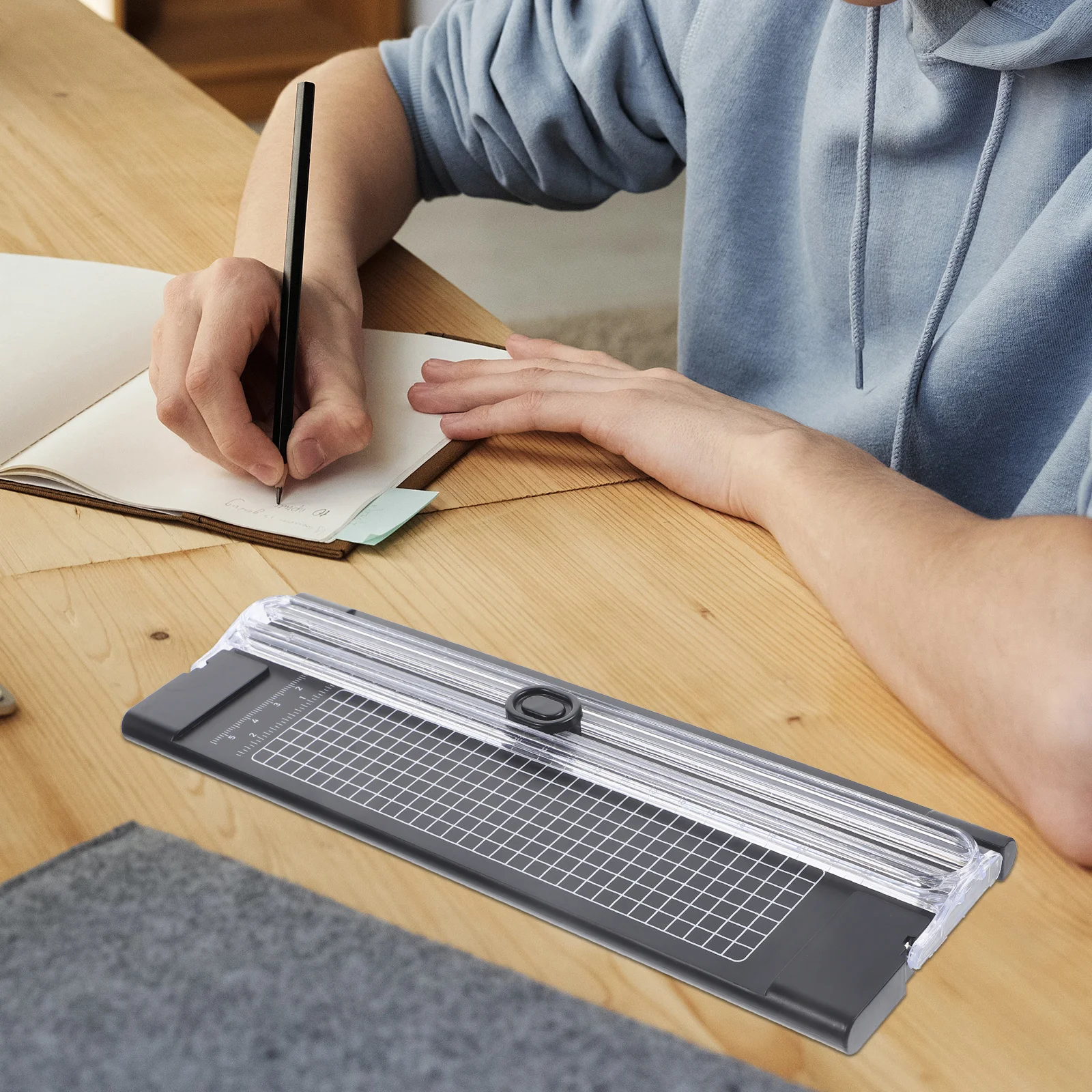 Compact Paper Trimmer Manual Small Paper Cutter A4 Cutting Board Sturdy Plastic Metal Document Craft Tool Scrapbooking Supplies