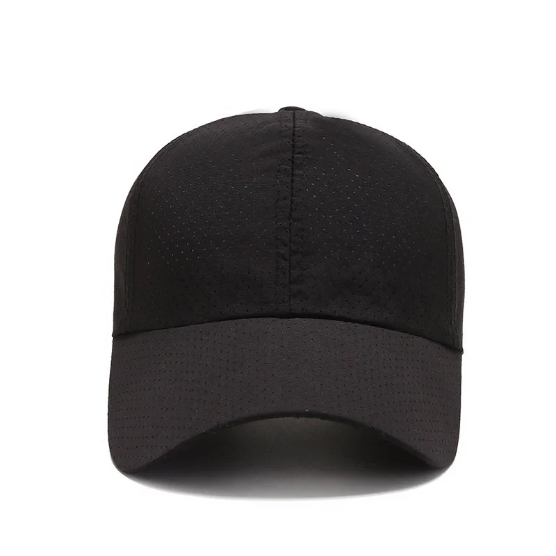 Wholesale Men Women Summer Baseball Cap Quick Drying Hats Unisex Breathable Sport Pure Color Snapback Hat Bone Baseball Hat