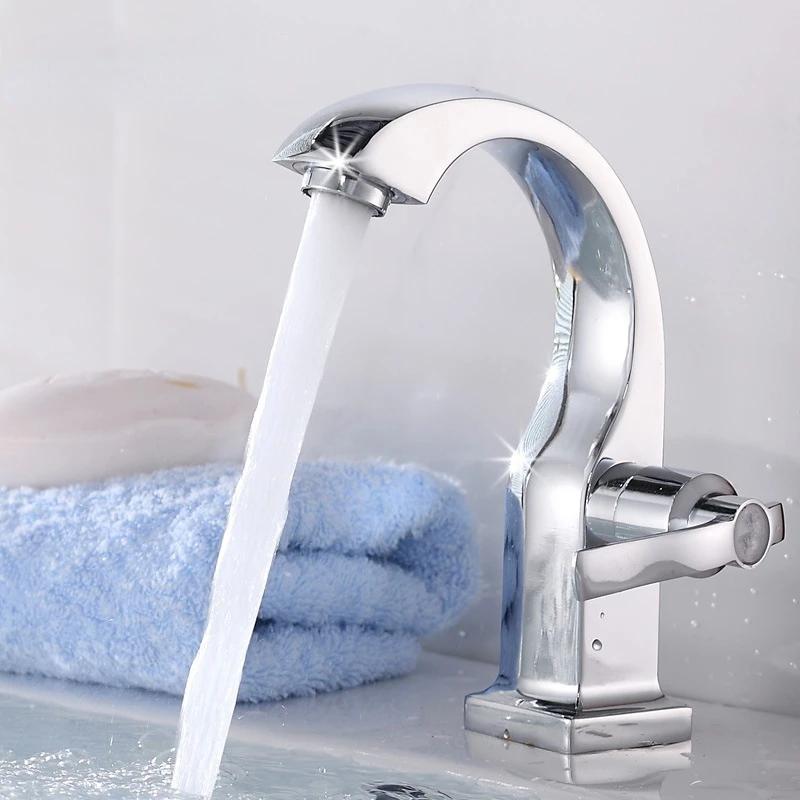 Crescent Basin Single Hole Faucet Single Cold Faucet Single Cold Basin Faucet