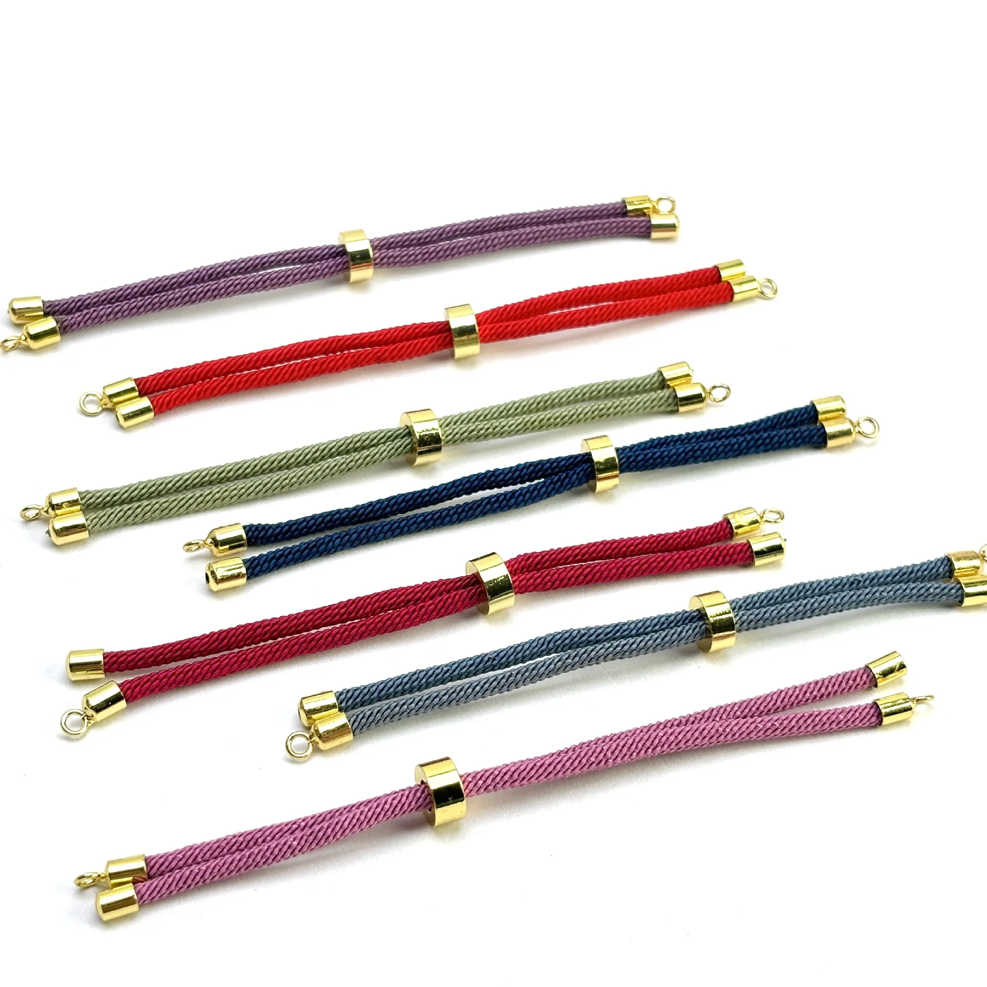 10Pcs Nylon Bracelet Sdjustable Stainless Steel Metal DIY Accessories Jewelry Making