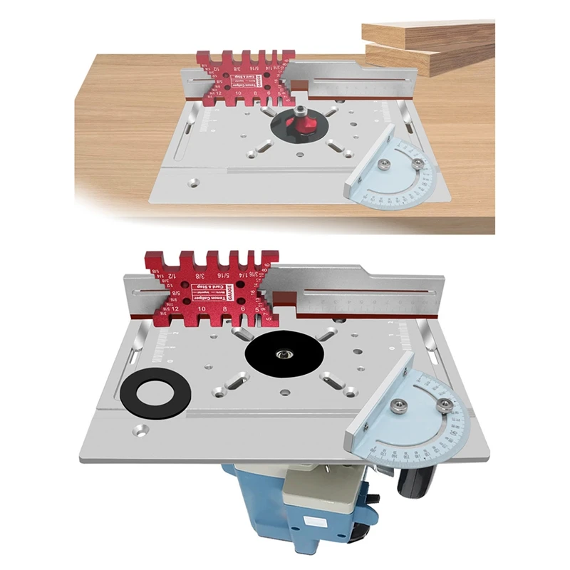 Máquina de grabado de carpintería mejorada, mesa de elevación, fresado eléctrico, chaflán, ranurado, máquina de recorte, herramientas manuales