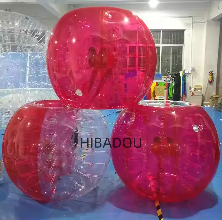 HIBADOU 팽창식 범퍼 버블 축구공, 어린이용 팽창식 바디 조브 볼, 직경 4 피트 (1.2 m)