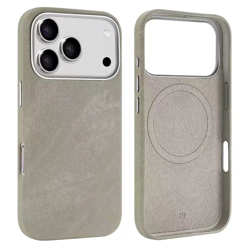 

Luxury Built-in For Magsafe Flannel Case For iPhone 15 16 17 Pro Max Magnetic Wireless Charge Matte Shockproof Protective Cover