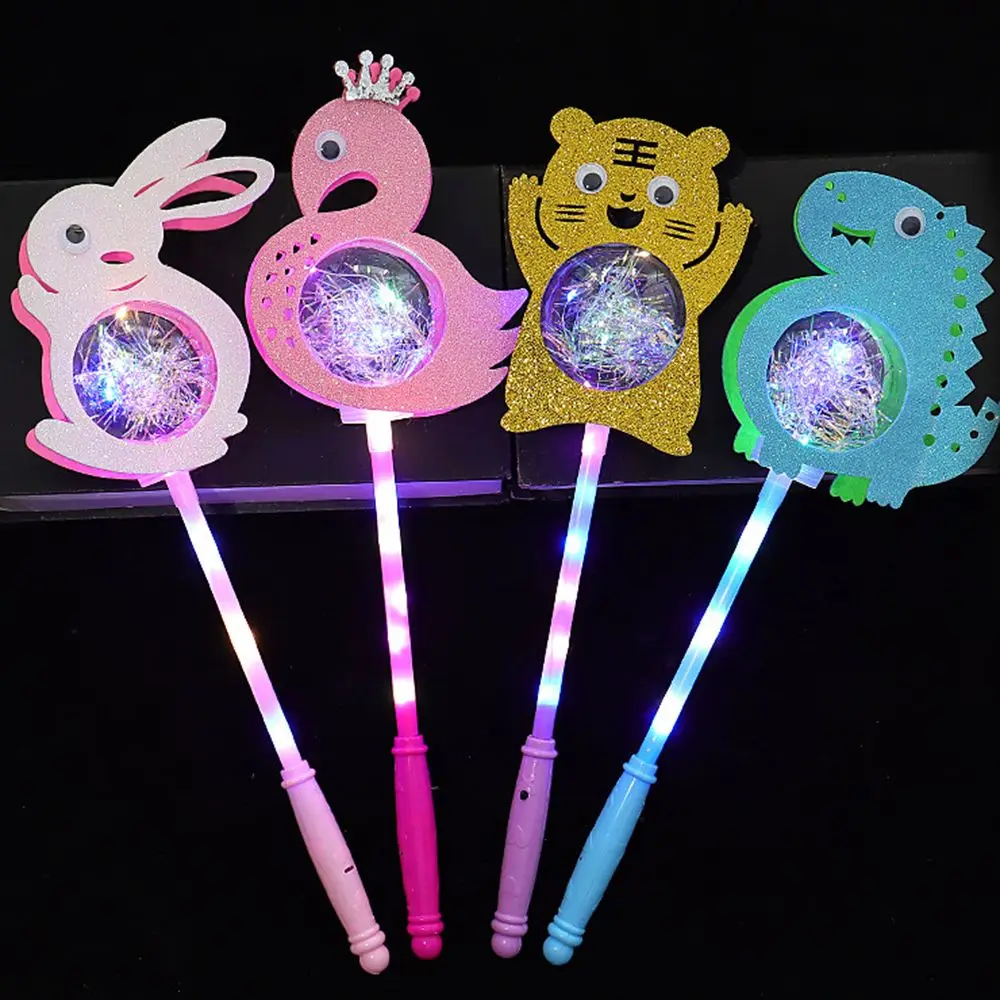 Dinosaur Flamingo Colorful Party Children Fairy Luminous Led Glowing Wand Flashing Toy Kid Gift Light Up Toy Stick