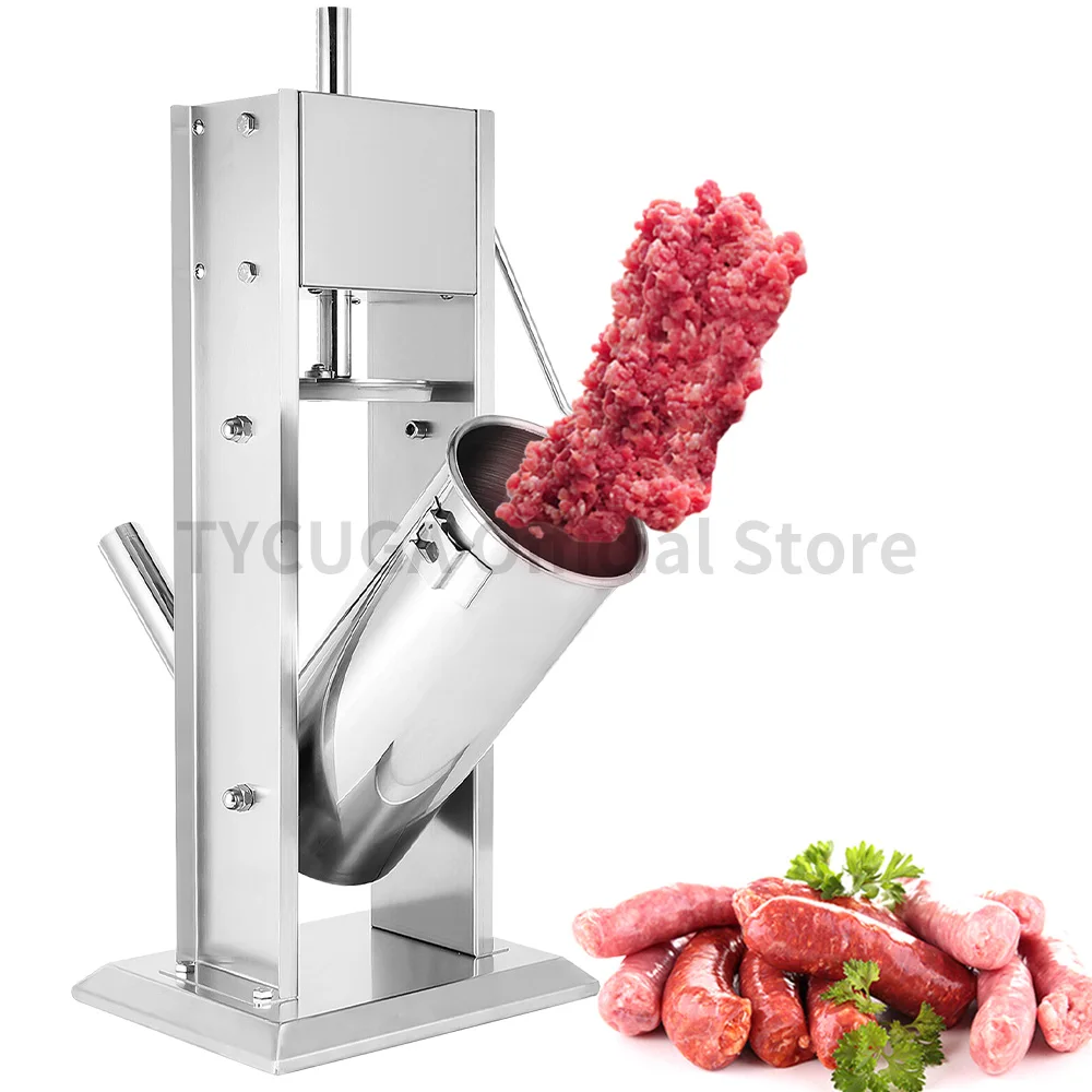 Sausage Stuffer Food Processors 3/5/7/10L Stainless Steel Vertical for Stuffer Filler Manual Home Make Sausage Filling Machine
