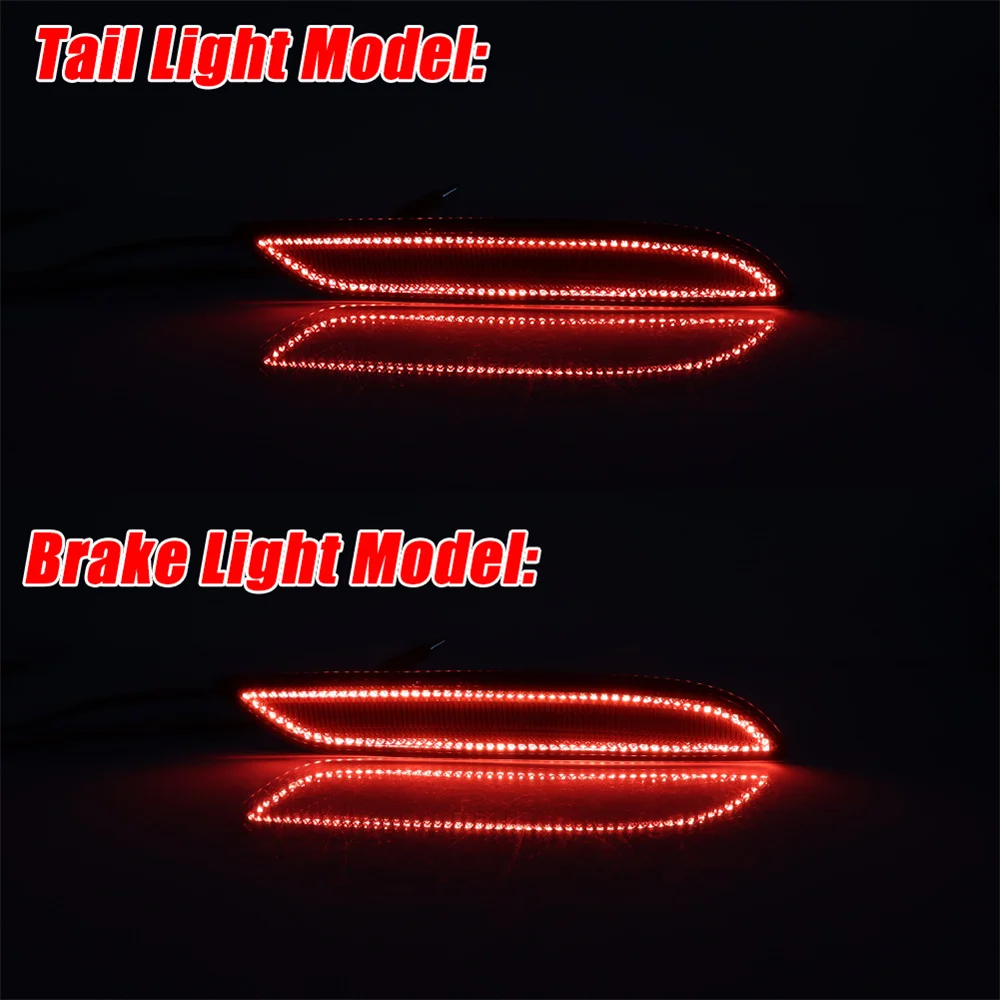 Red LED Rear Bumper Reflector Tail/Brake Lights Rear Fog Lights For Chrysler Pacifica Voyager 2017 2018 2019 2020 2021 2022 2023